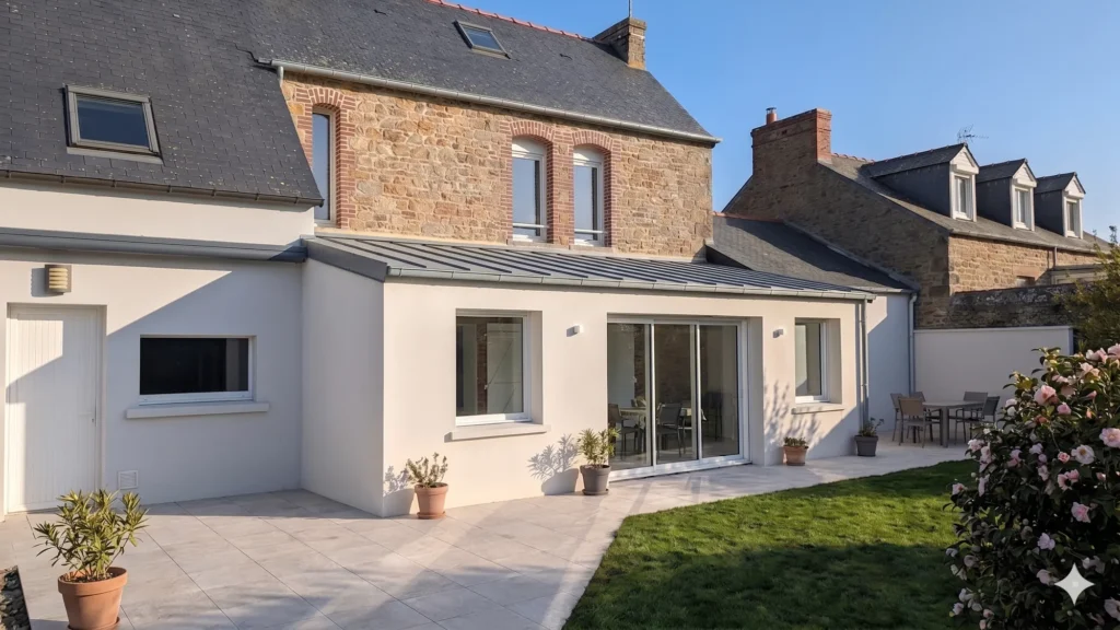 Maison après surélévation réalisée par Aedis à Saint-Malo
